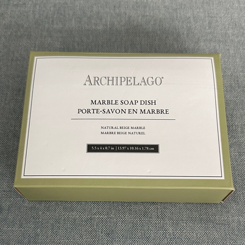 Archipelago Natural Beige Marble Soap Dish